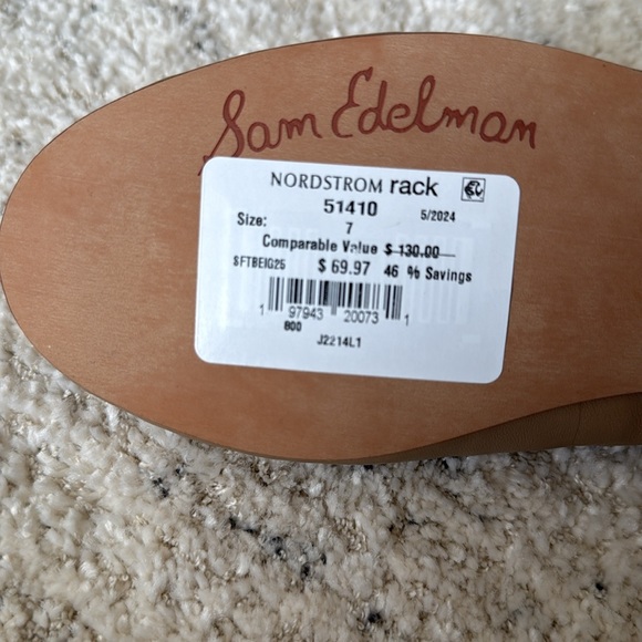 Sam Edelman Ballet Flats with Signature SE Bow Accent Size 7 New Never Worn - Picture 11 of 11